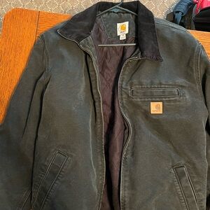 Carhartt Denim Work Jacket Mens M Dark Gray